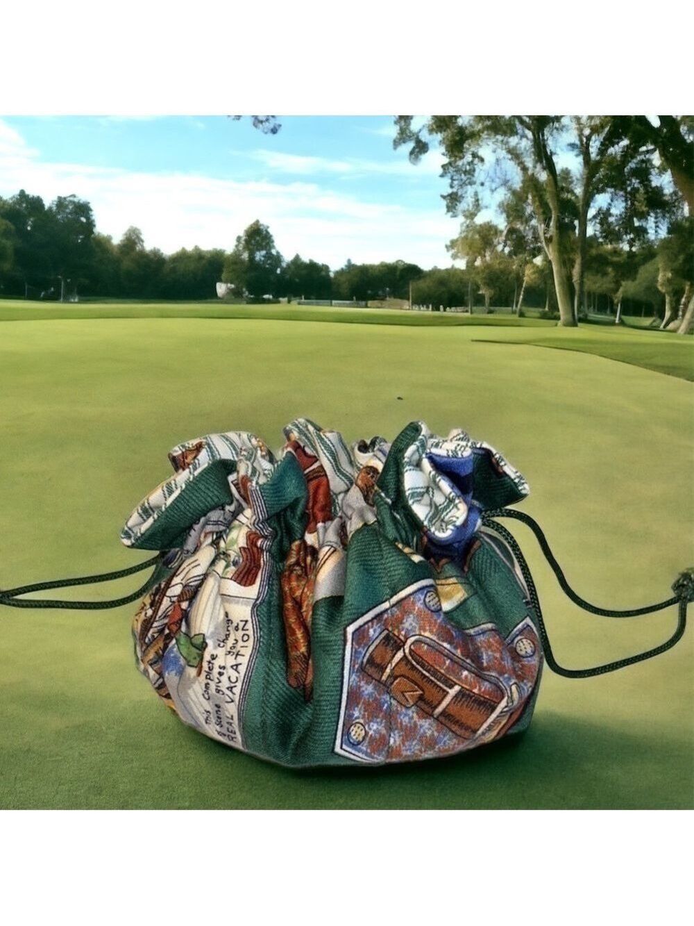 NORDIC House Designs Golf Theme Jewelry Pouch Travel Bag